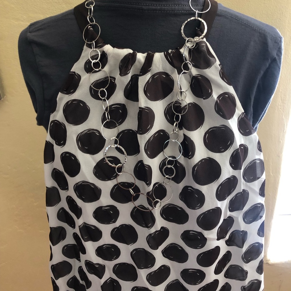 Lady’s summer top from Style & Co. with mini denim jeans skirt